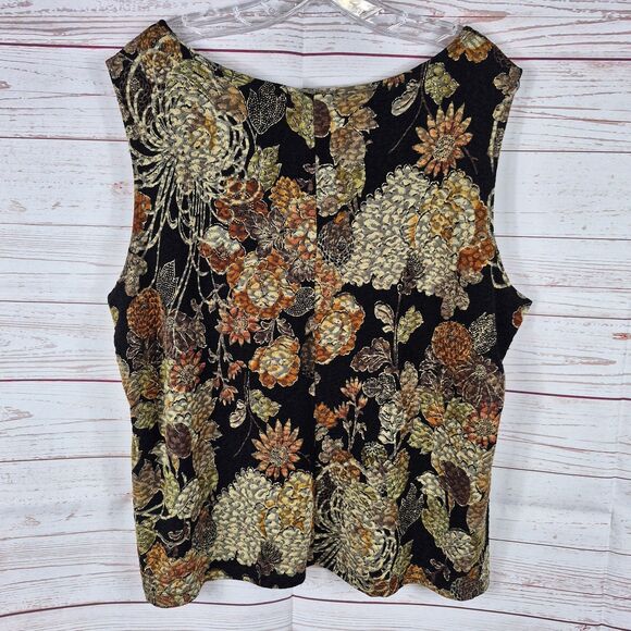 Lane Bryant Womens Sz 22W Sleeveless Dark Floral Cami Top Fall Festival Career - Picture 2 of 5